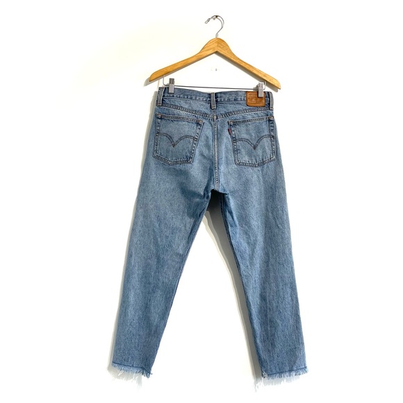 Levi's Shut Up Wedgie Icon Fit Jeans button fly premium denim raw hem - Picture 3 of 14